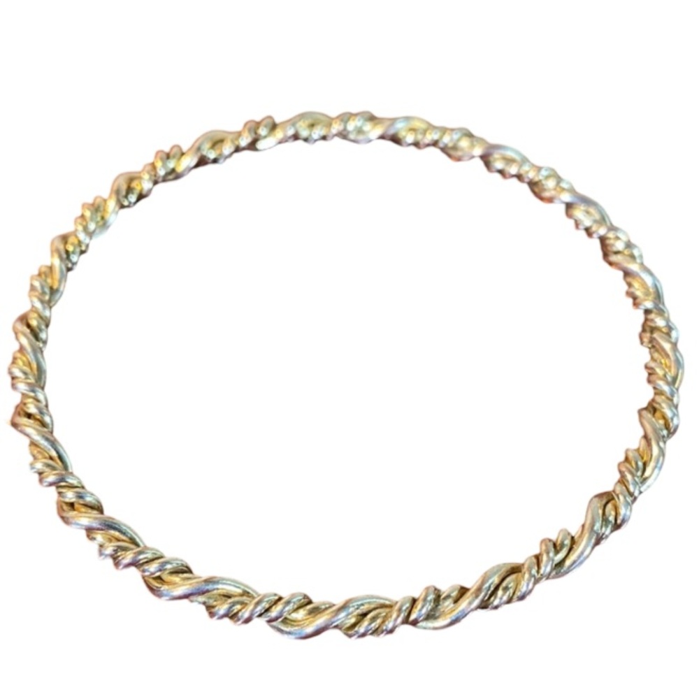 Vintage Braided Twisted Rope Wire Bangle Bracelet